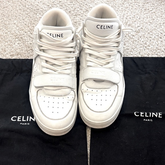 Celine White High-Top Sneakers - Picture 1 of 4